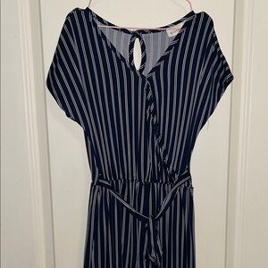 Eliot Kids Navy Striped One-Piece Romper